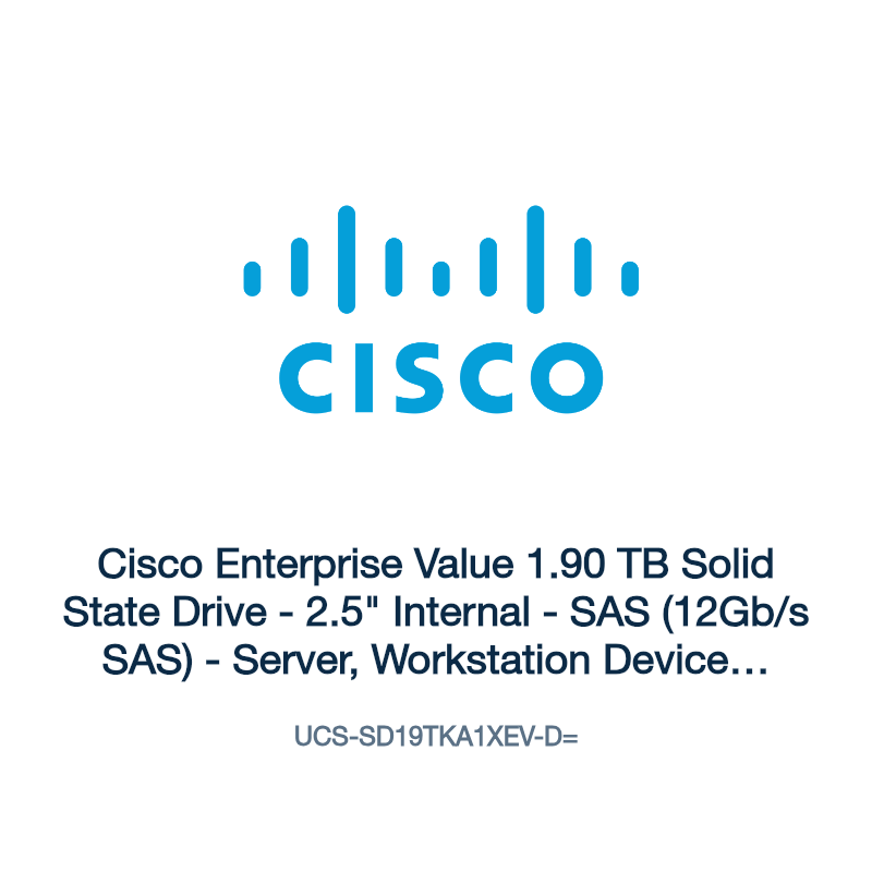 UCS-SD19TKA1XEV-D=: Cisco Enterprise Value 1.90 TB Solid State Drive