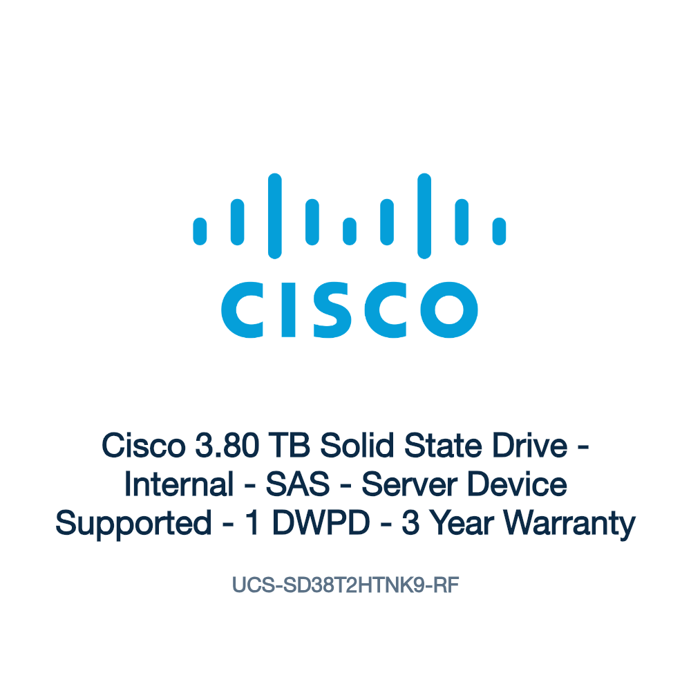 UCS-SD38T2HTNK9-RF: Cisco 3.80 TB Solid State Drive