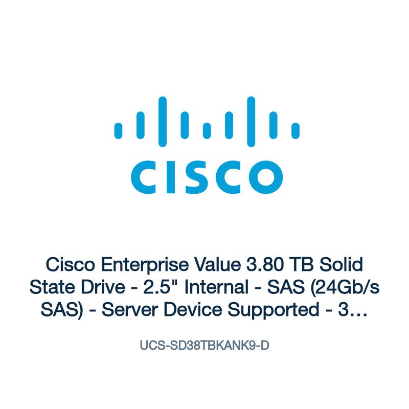 UCS-SD38TBKANK9-D: Cisco Enterprise Value 3.80 TB Solid State Drive