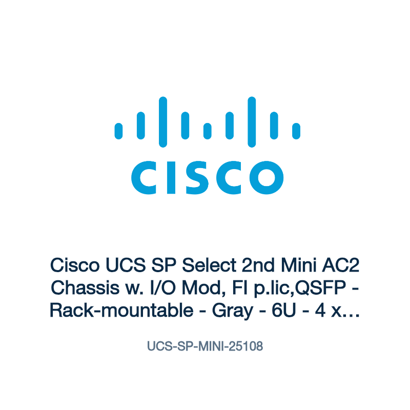 UCS-SP-MINI-25108: Cisco UCS SP Select 2nd Mini AC2 Chassis w. I/O Mod, FI p.lic,QSFP