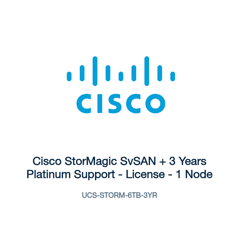 UCS-STORM-6TB-3YR: Cisco StorMagic SvSAN + 3 Years Platinum Support