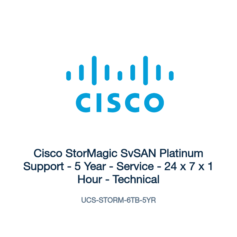 UCS-STORM-6TB-5YR: Cisco StorMagic SvSAN Platinum Support