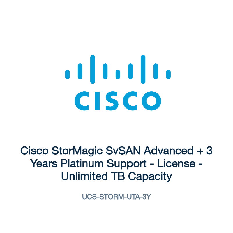UCS-STORM-UTA-3Y: Cisco StorMagic SvSAN Advanced + 3 Years Platinum Support