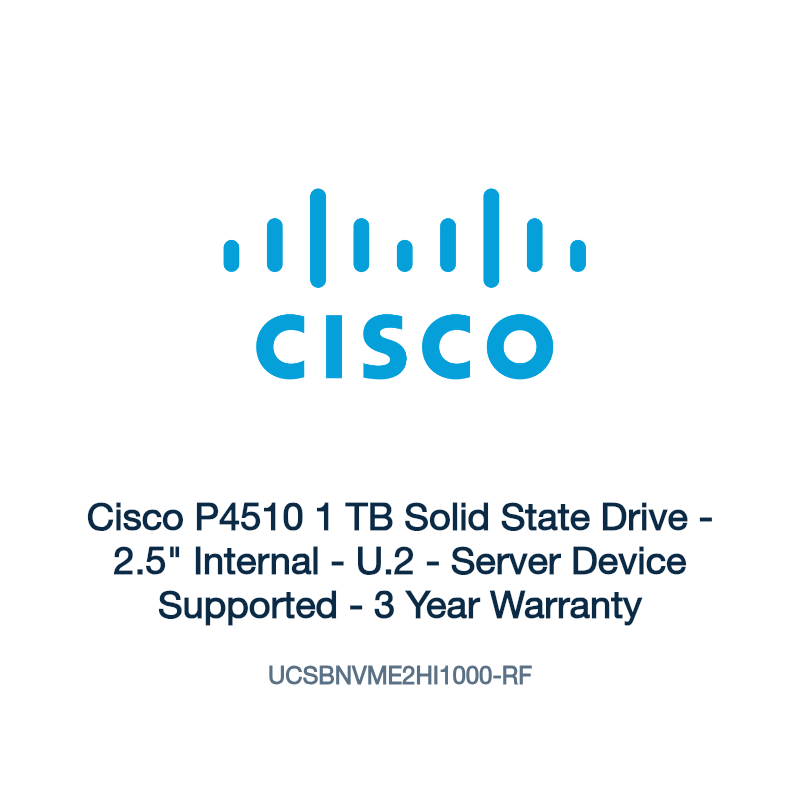 UCSBNVME2HI1000-RF: Cisco P4510 1 TB Solid State Drive