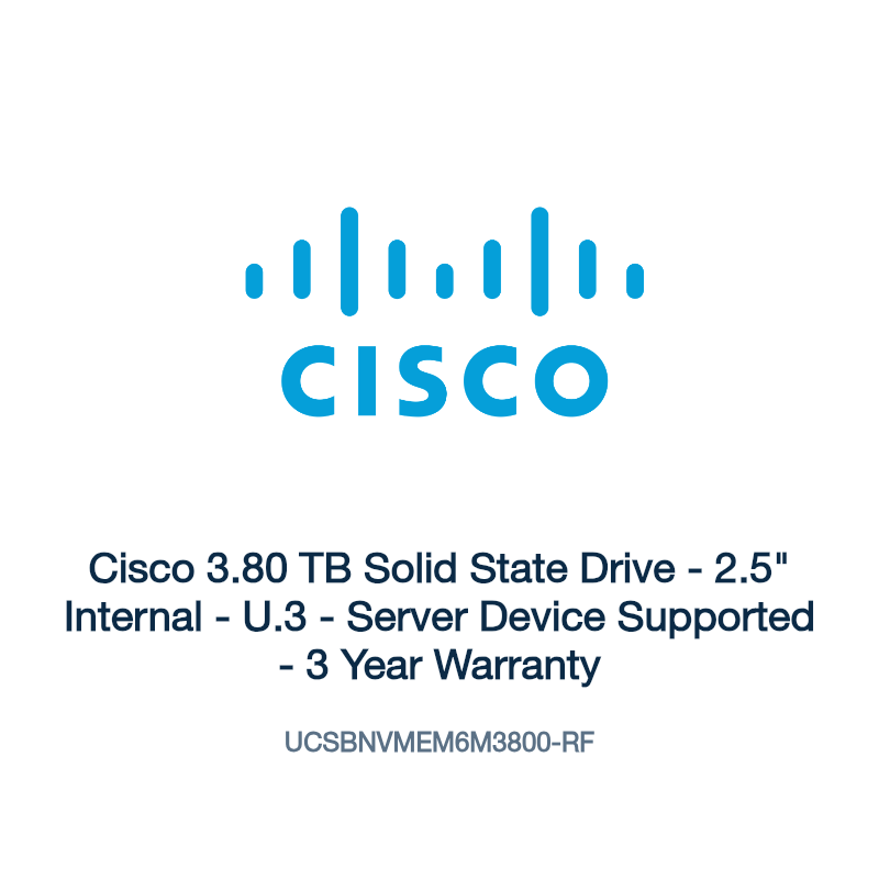 UCSBNVMEM6M3800-RF: Cisco 3.80 TB Solid State Drive
