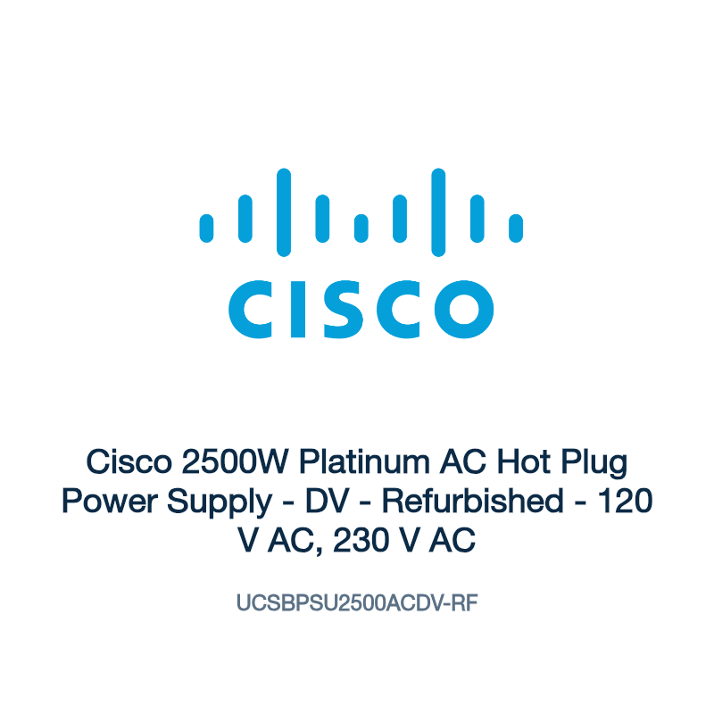UCSBPSU2500ACDV-RF: Cisco 2500W Platinum AC Hot Plug Power Supply
