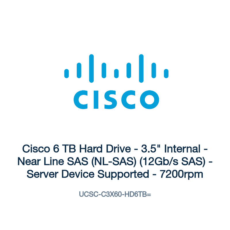 UCSC-C3X60-HD6TB=: Cisco 6 TB Hard Drive