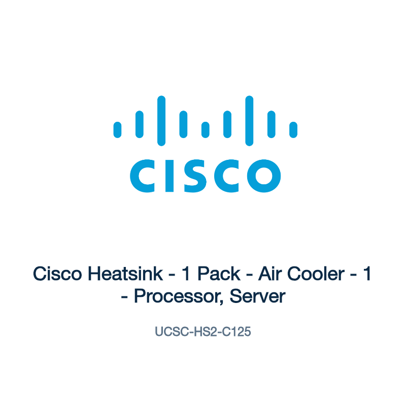 UCSC-HS2-C125: Cisco Heatsink - 1 Pack - Air Cooler - 1 - Processor, Server