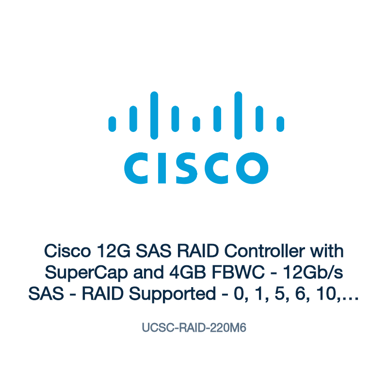 UCSC-RAID-220M6: Cisco 12G SAS RAID Controller with SuperCap and 4GB FBWC