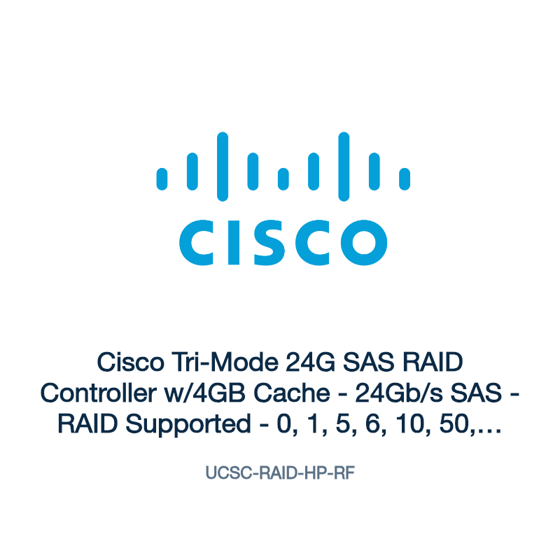 UCSC-RAID-HP-RF: Cisco Tri-Mode 24G SAS RAID Controller w/4GB Cache