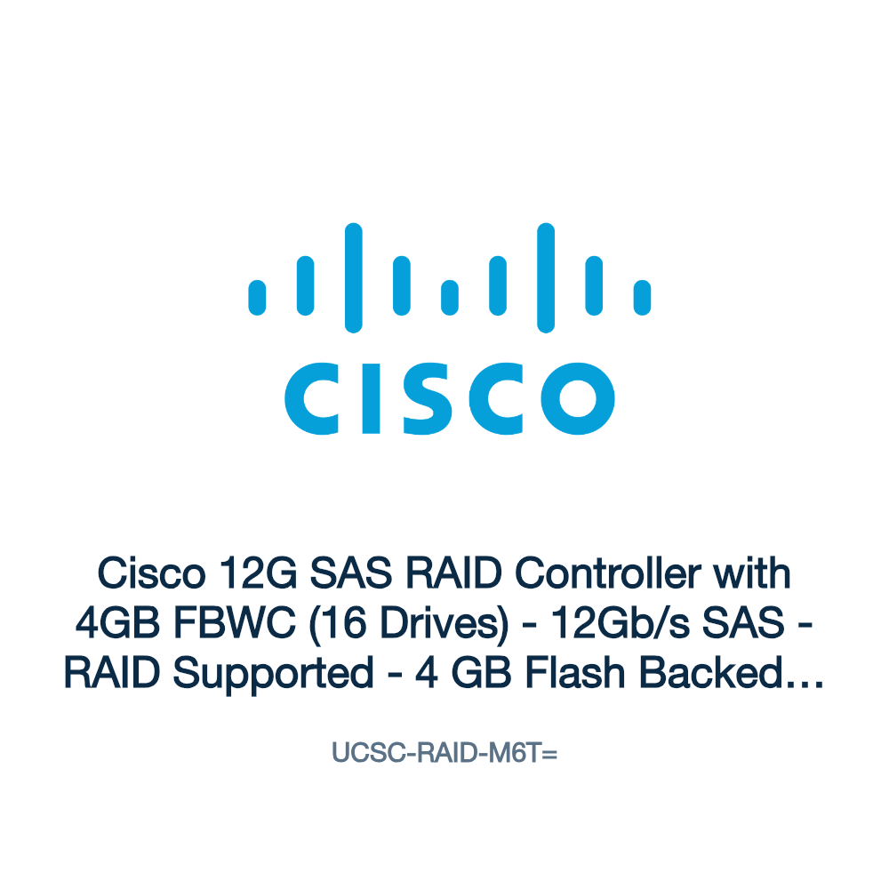 UCSC-RAID-M6T=: Cisco 12G SAS RAID Controller with 4GB FBWC (16 Drives)