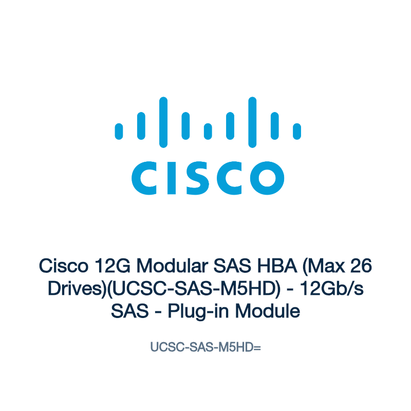 UCSC-SAS-M5HD=: Cisco 12G Modular SAS HBA (Max 26 Drives)(UCSC-SAS-M5HD)