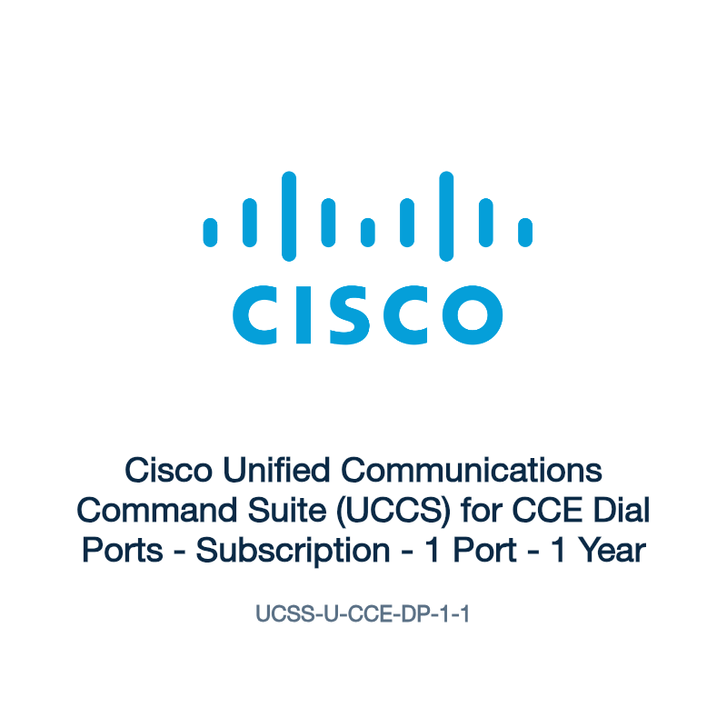UCSS-U-CCE-DP-1-1: Cisco Unified Communications Command Suite (UCCS) for CCE Dial Ports
