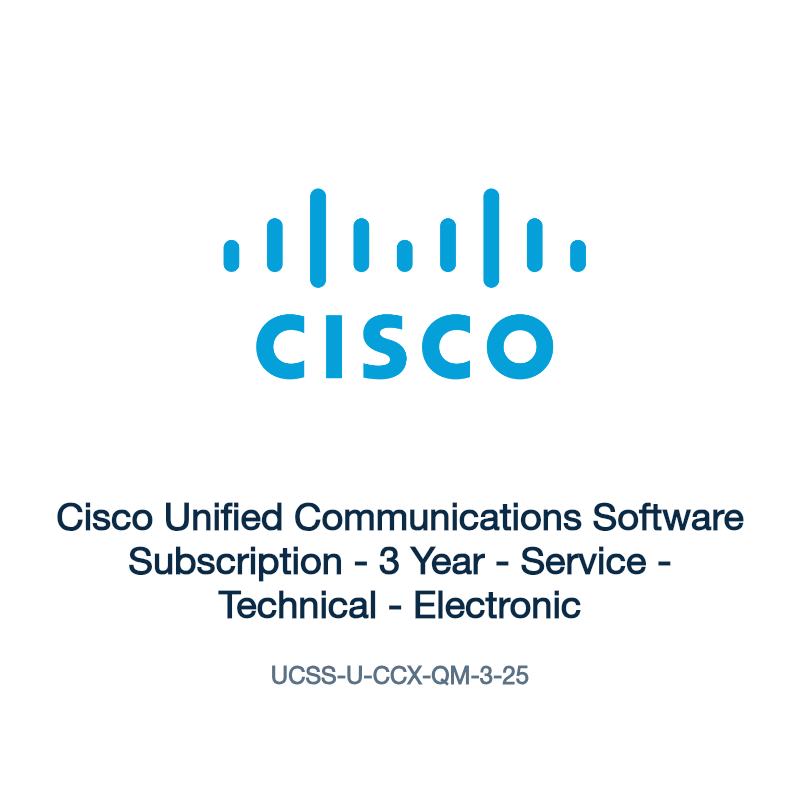 UCSS-U-CCX-QM-3-25: Cisco Unified Communications Software Subscription