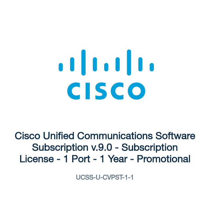 UCSS-U-CVPST-1-1: Cisco Unified Communications Software Subscription v.9.0