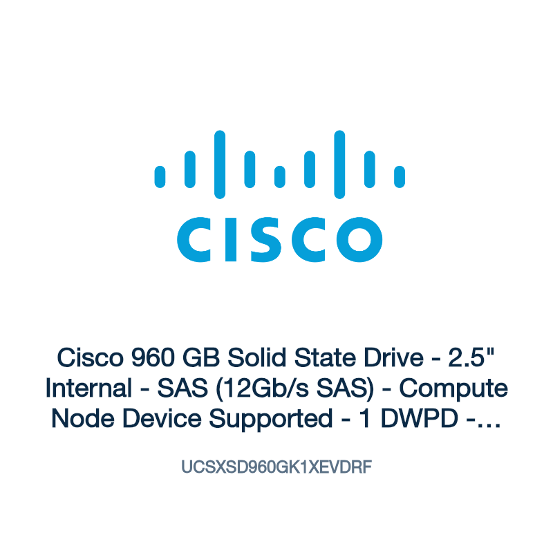 UCSXSD960GK1XEVDRF: Cisco 960 GB Solid State Drive