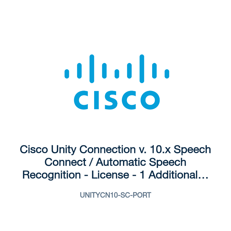 UNITYCN10-SC-PORT: Cisco Unity Connection v. 10.x Speech Connect / Automatic Speech