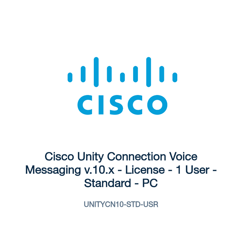 UNITYCN10-STD-USR: Cisco Unity Connection Voice Messaging v.10.x