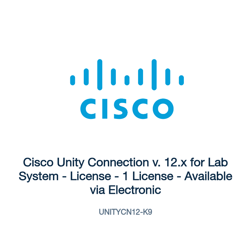 UNITYCN12-K9: Cisco Unity Connection v. 12.x for Lab System