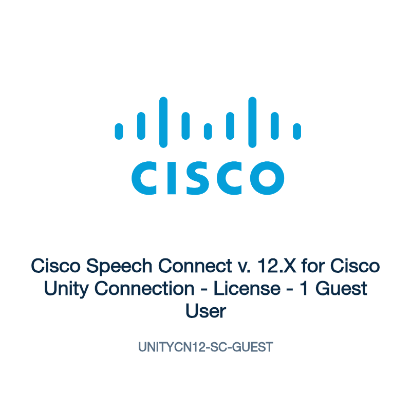 UNITYCN12-SC-GUEST: Cisco Speech Connect v. 12.X for Cisco Unity Connection