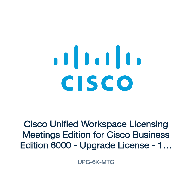 UPG-6K-MTG: Cisco Unified Workspace Licensing Meetings Edition for Cisco Business