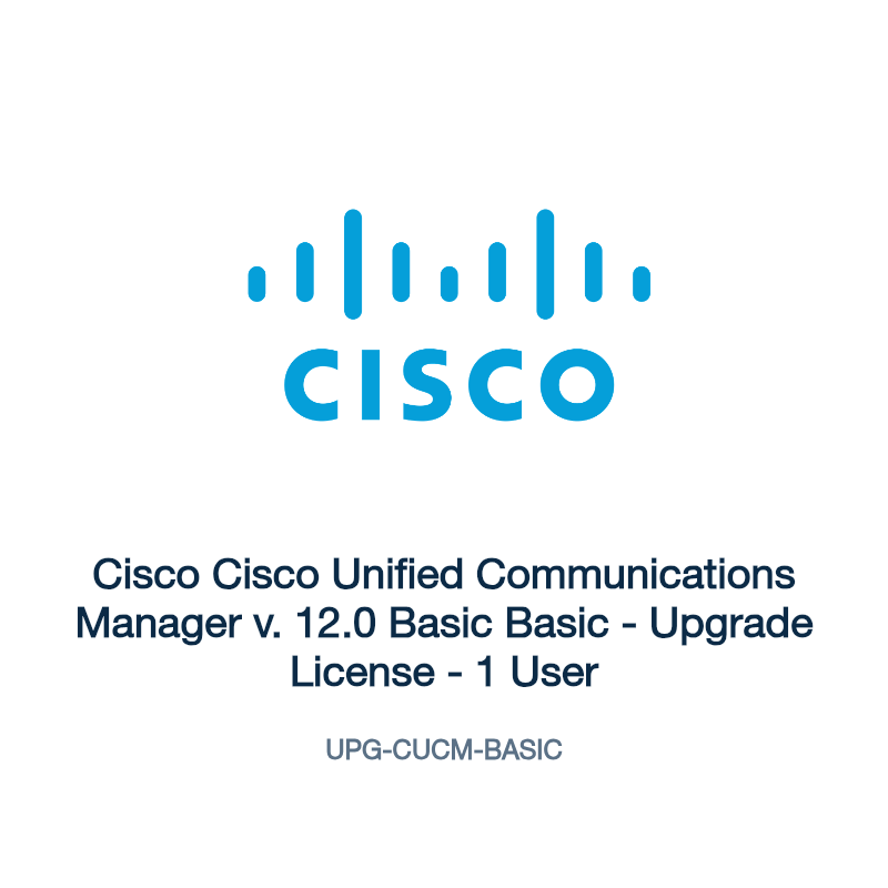 UPG-CUCM-BASIC: Cisco Cisco Unified Communications Manager v. 12.0 Basic Basic