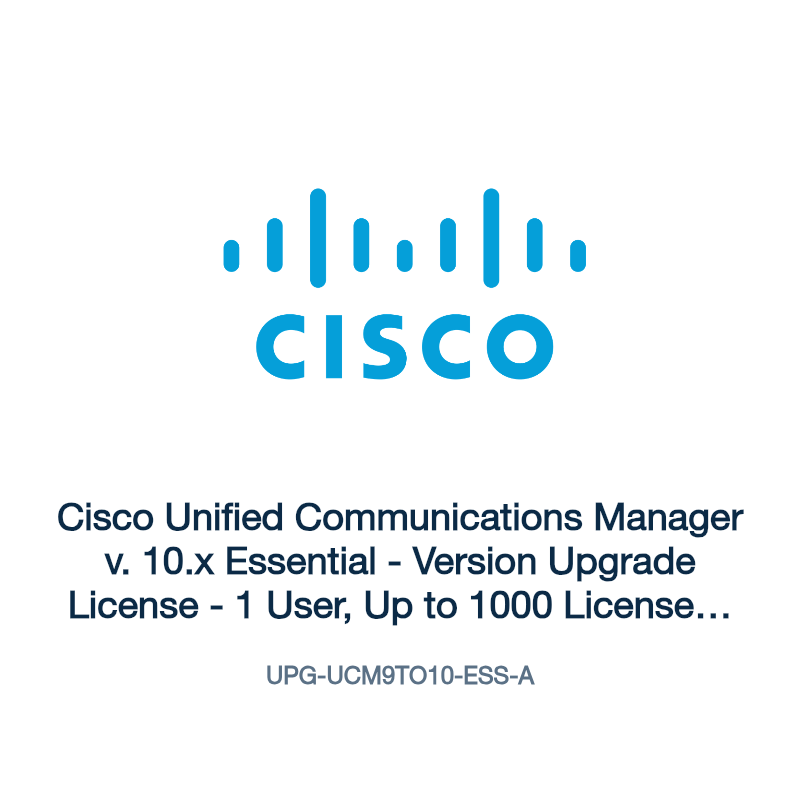 UPG-UCM9TO10-ESS-A: Cisco Unified Communications Manager v. 10.x Essential