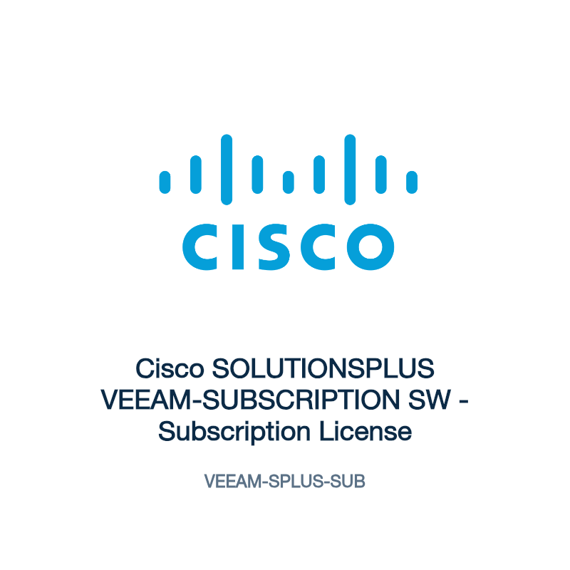 VEEAM-SPLUS-SUB: Cisco SOLUTIONSPLUS VEEAM-SUBSCRIPTION SW