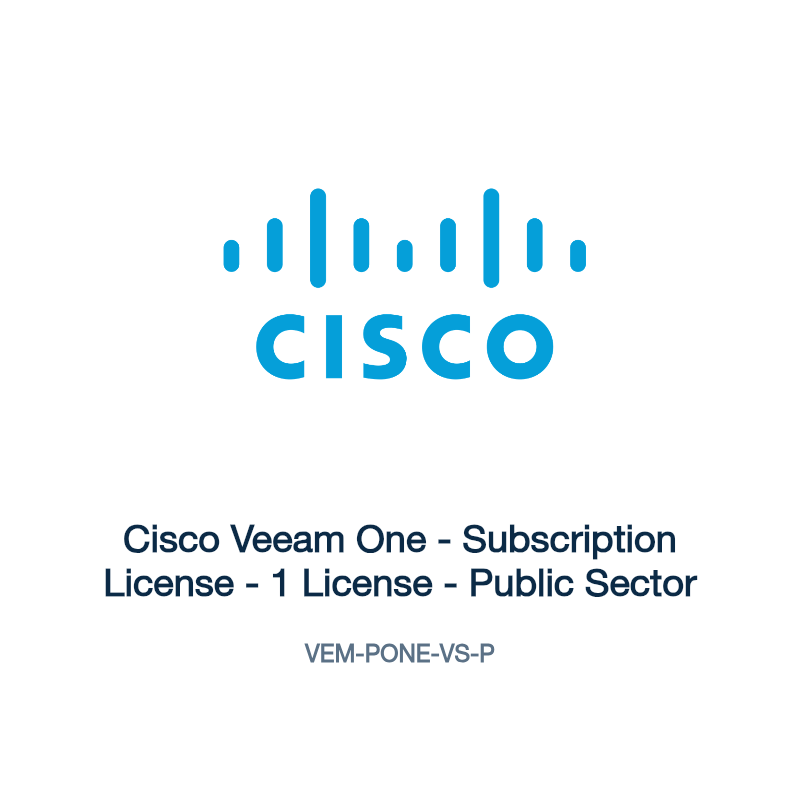 VEM-PONE-VS-P: Cisco Veeam One - Subscription License - 1 License - Public Sector