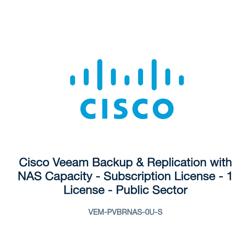 VEM-PVBRNAS-0U-S: Cisco Veeam Backup & Replication with NAS Capacity