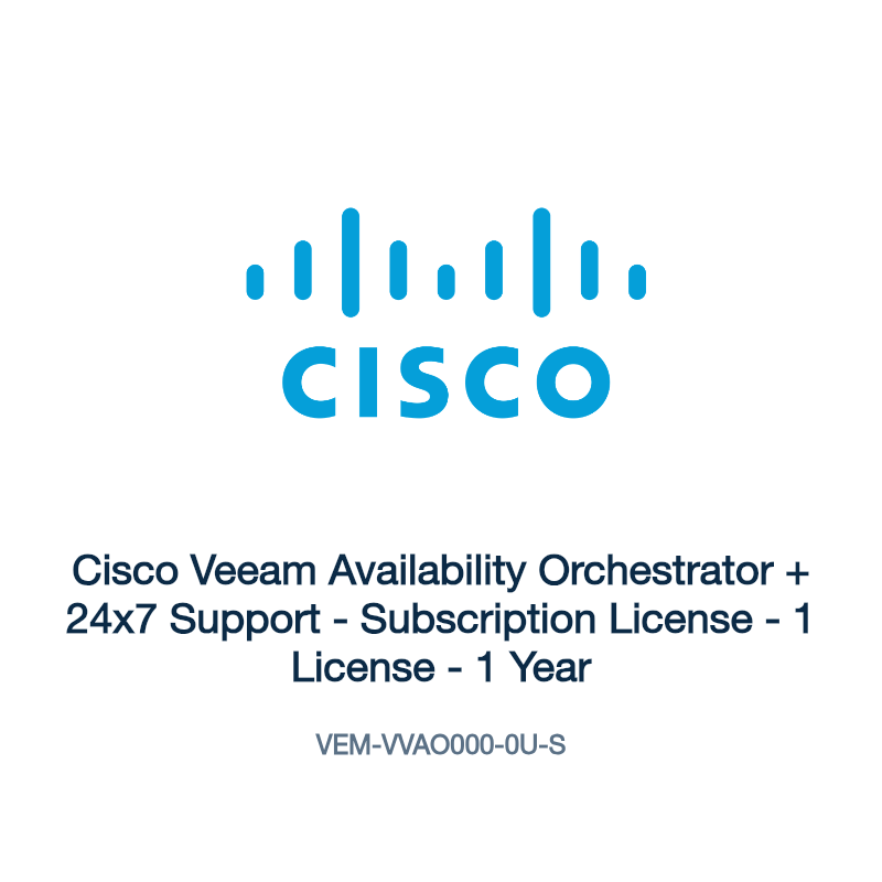 VEM-VVAO000-0U-S: Cisco Veeam Availability Orchestrator + 24x7 Support