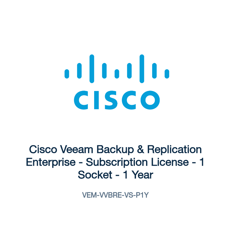 VEM-VVBRE-VS-P1Y: Cisco Veeam Backup & Replication Enterprise