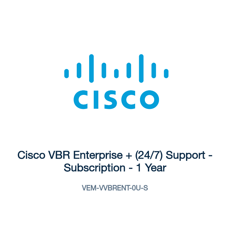 VEM-VVBRENT-0U-S: Cisco VBR Enterprise + (24/7) Support