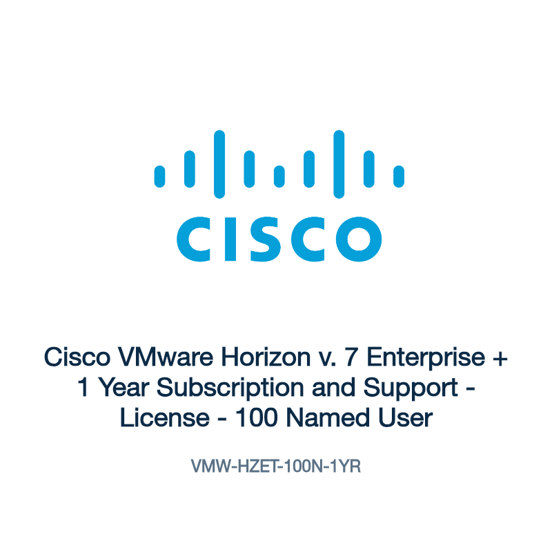 VMW-HZET-100N-1YR: Cisco VMware Horizon v. 7 Enterprise + 1 Year Subscription and Support