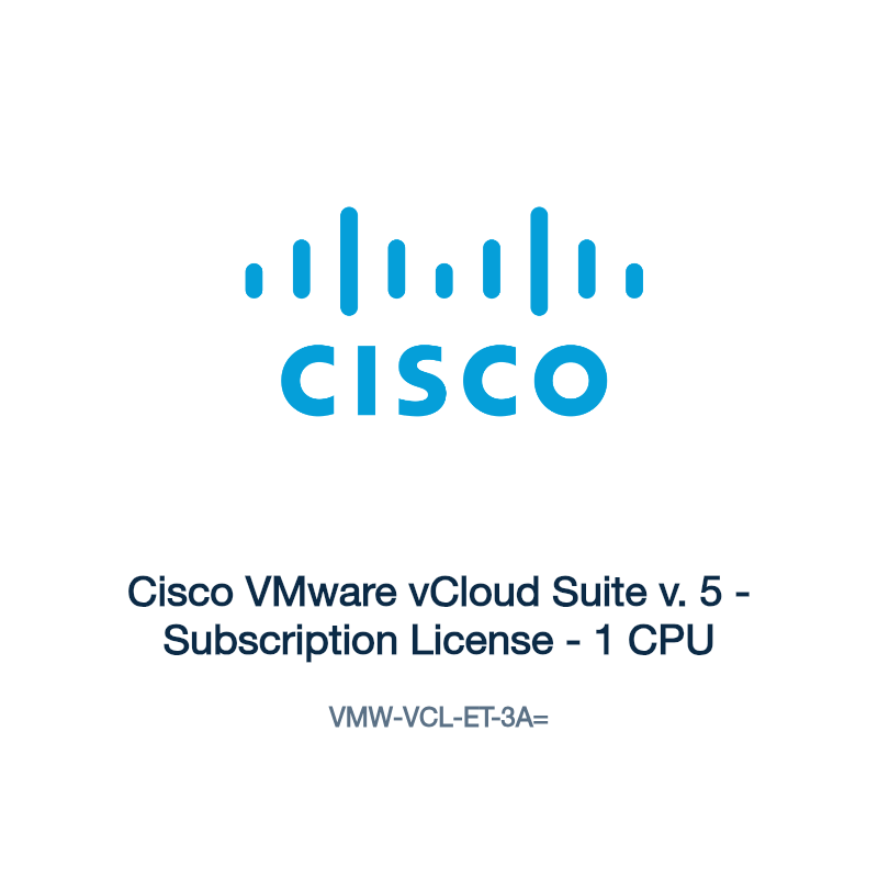 VMW-VCL-ET-3A=: Cisco VMware vCloud Suite v. 5