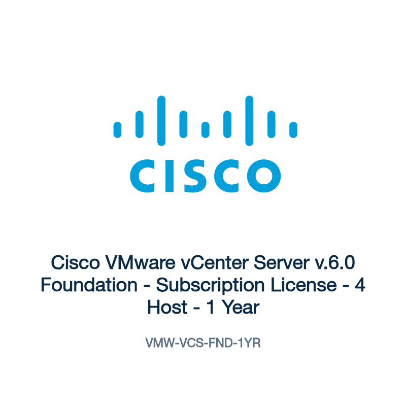 VMW-VCS-FND-1YR: Cisco VMware vCenter Server v.6.0 Foundation
