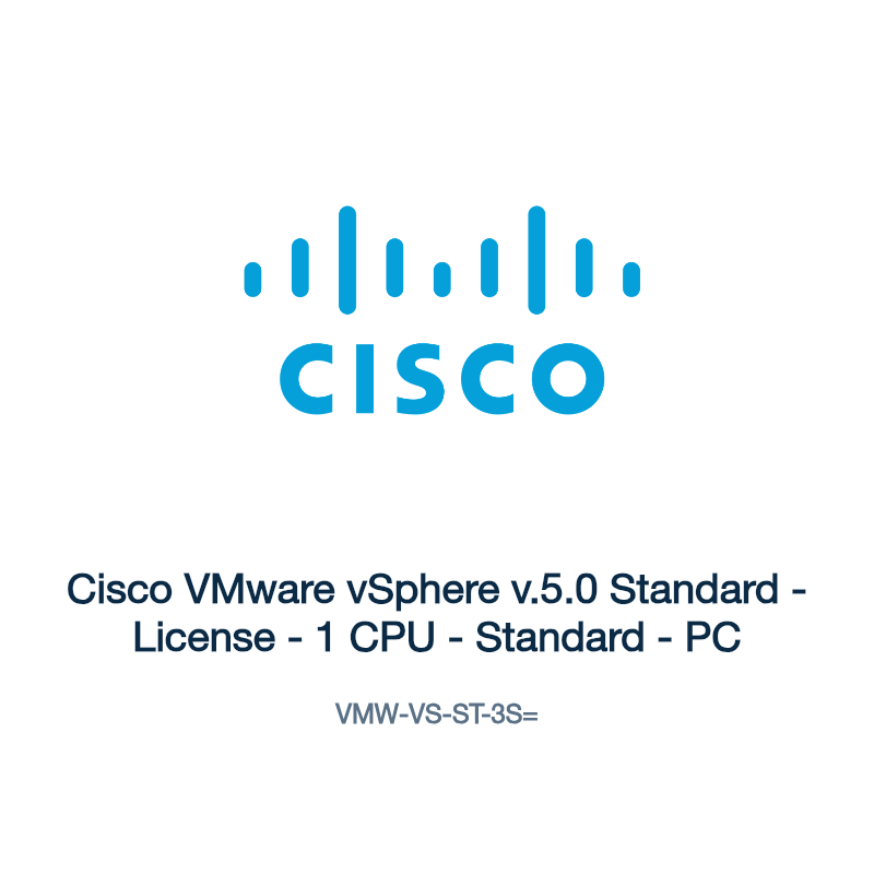 VMW-VS-ST-3S=: Cisco VMware vSphere v.5.0 Standard