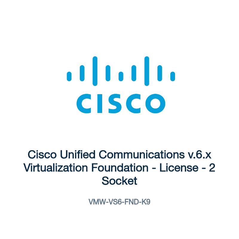 VMW-VS6-FND-K9: Cisco Unified Communications v.6.x Virtualization Foundation
