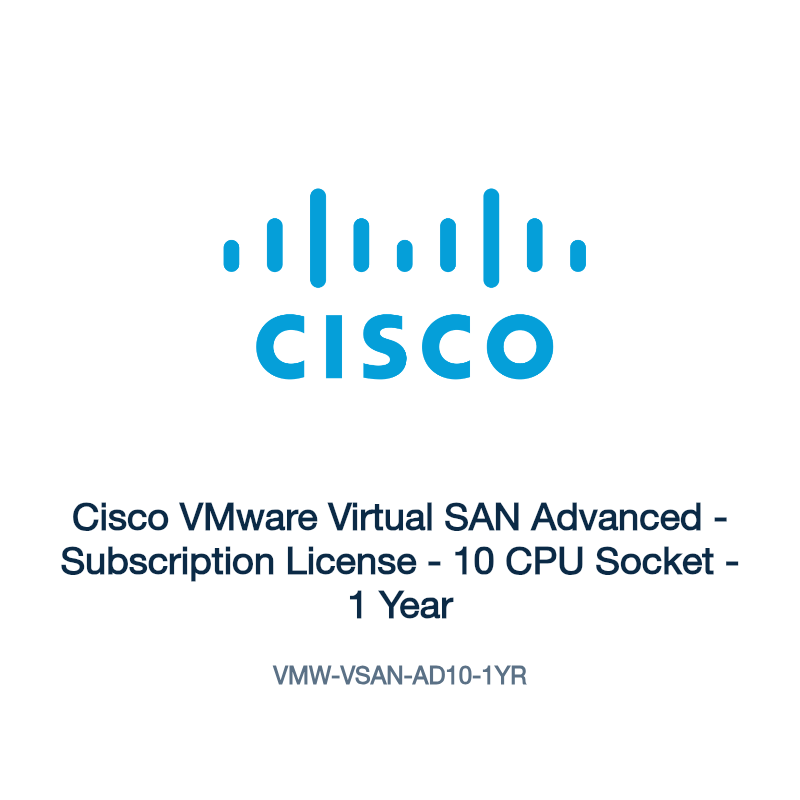 VMW-VSAN-AD10-1YR: Cisco VMware Virtual SAN Advanced