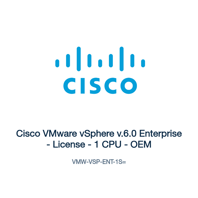 VMW-VSP-ENT-1S=: Cisco VMware vSphere v.6.0 Enterprise