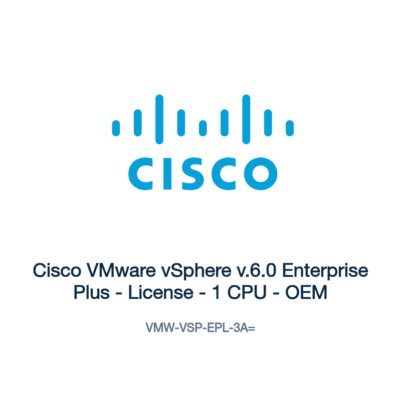 VMW-VSP-EPL-3A=: Cisco VMware vSphere v.6.0 Enterprise Plus