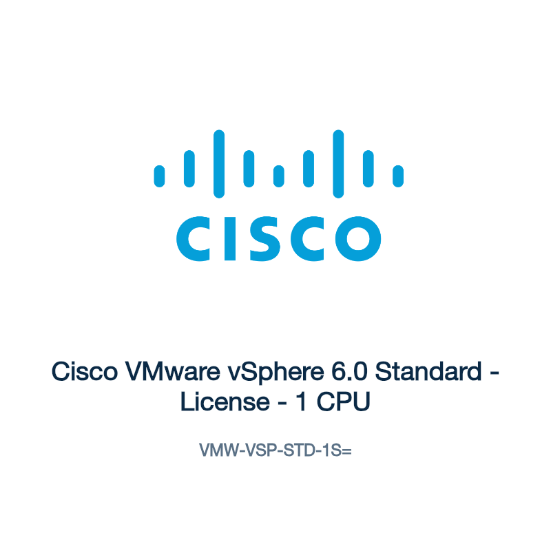 VMW-VSP-STD-1S=: Cisco VMware vSphere 6.0 Standard