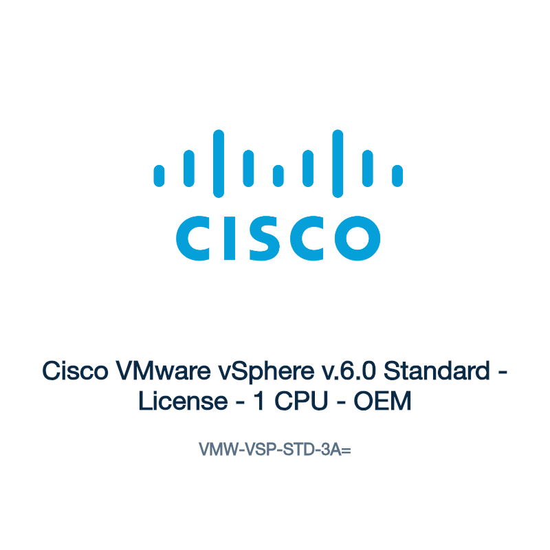 VMW-VSP-STD-3A=: Cisco VMware vSphere v.6.0 Standard