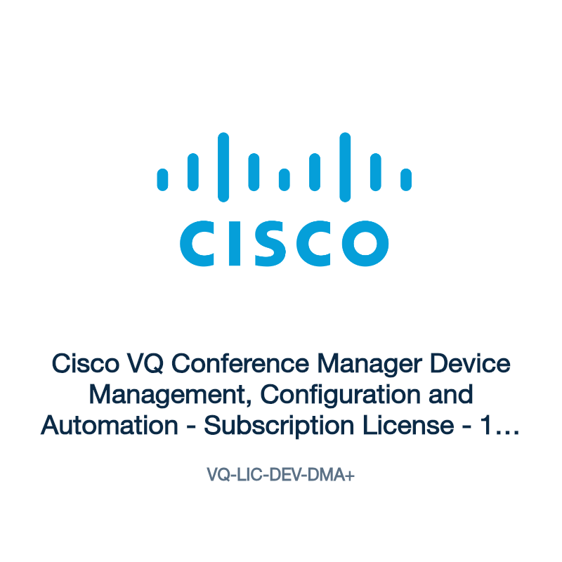 VQ-LIC-DEV-DMA+: Cisco VQ Conference Manager Device Management, Configuration and
