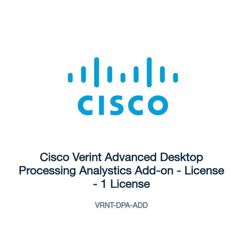 VRNT-DPA-ADD: Cisco Verint Advanced Desktop Processing Analystics Add-on