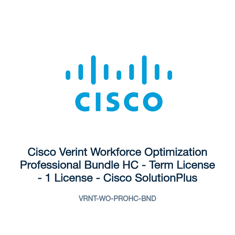 VRNT-WO-PROHC-BND: Cisco Verint Workforce Optimization Professional Bundle HC