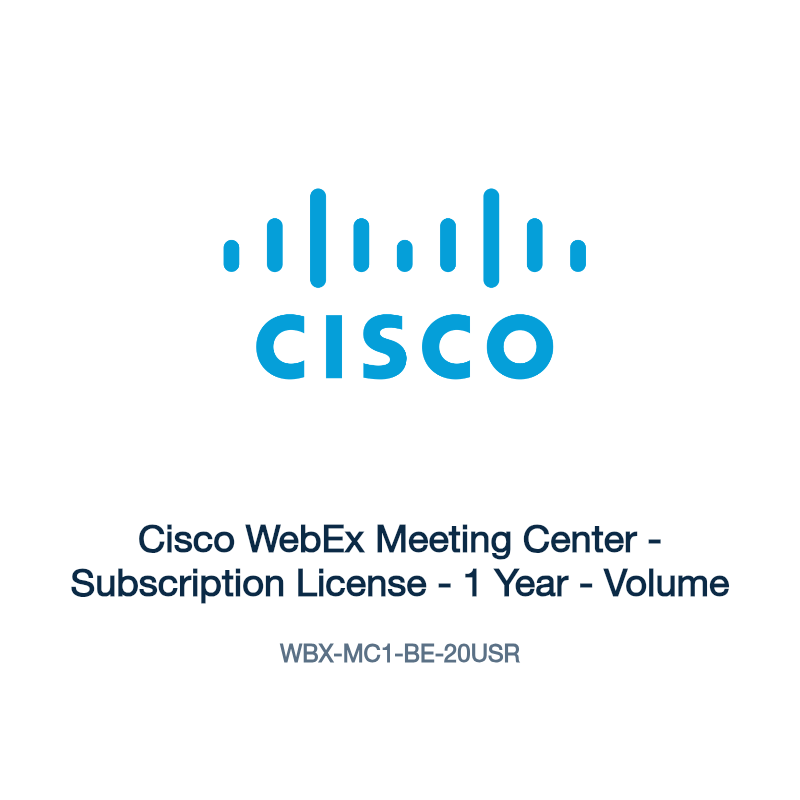 WBX-MC1-BE-20USR: Cisco WebEx Meeting Center
