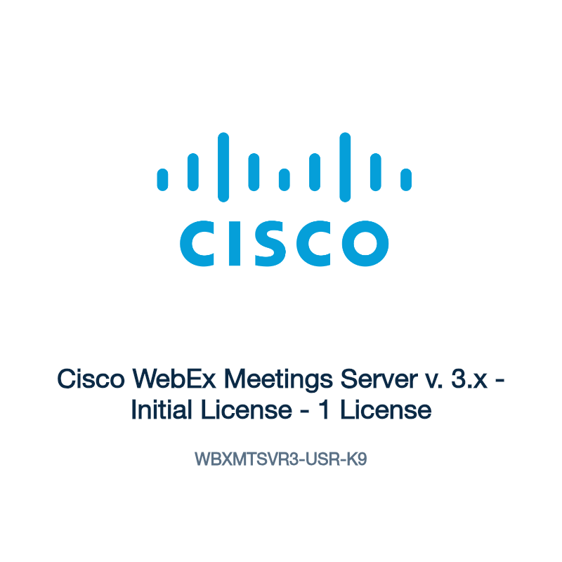 WBXMTSVR3-USR-K9: Cisco WebEx Meetings Server v. 3.x