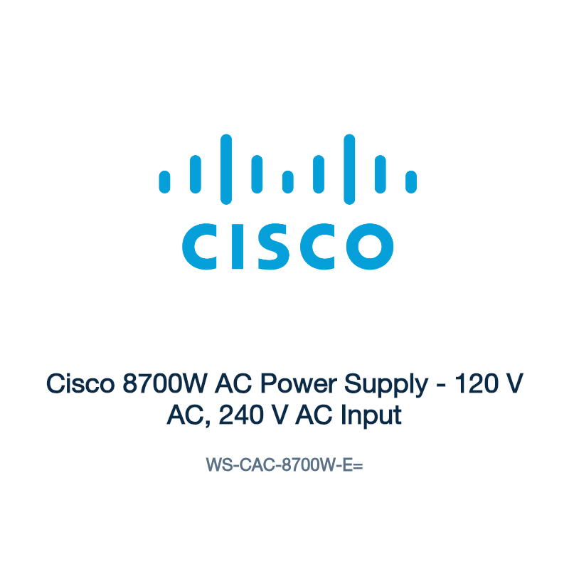 WS-CAC-8700W-E=: Cisco 8700W AC Power Supply