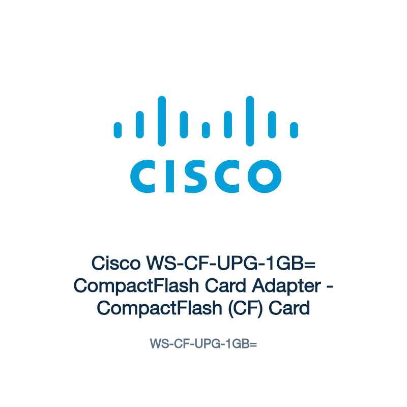 WS-CF-UPG-1GB=: Cisco WS-CF-UPG-1GB= CompactFlash Card Adapter